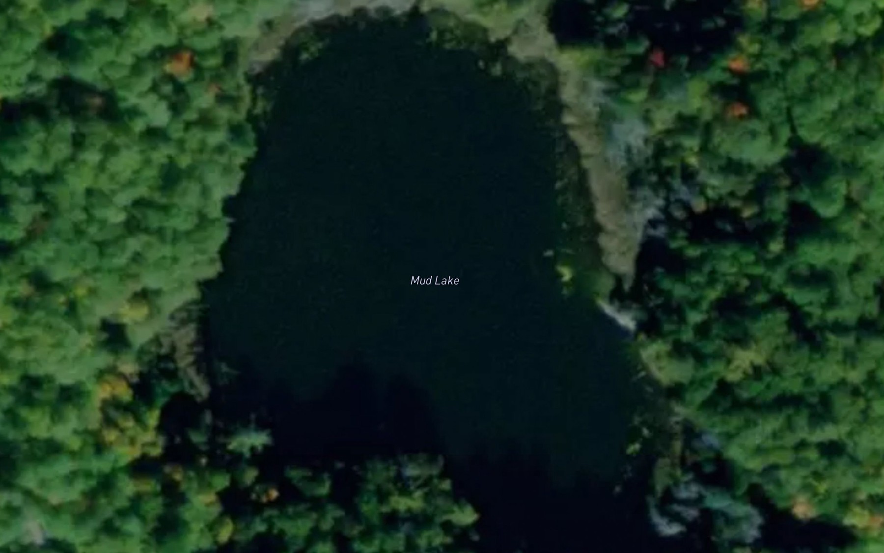 Satellite map of the Mud Lake