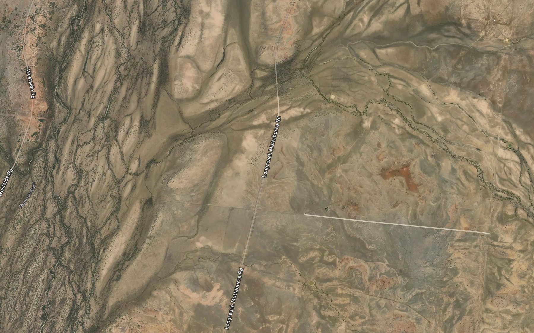 Satellite map of the Stuart Creek