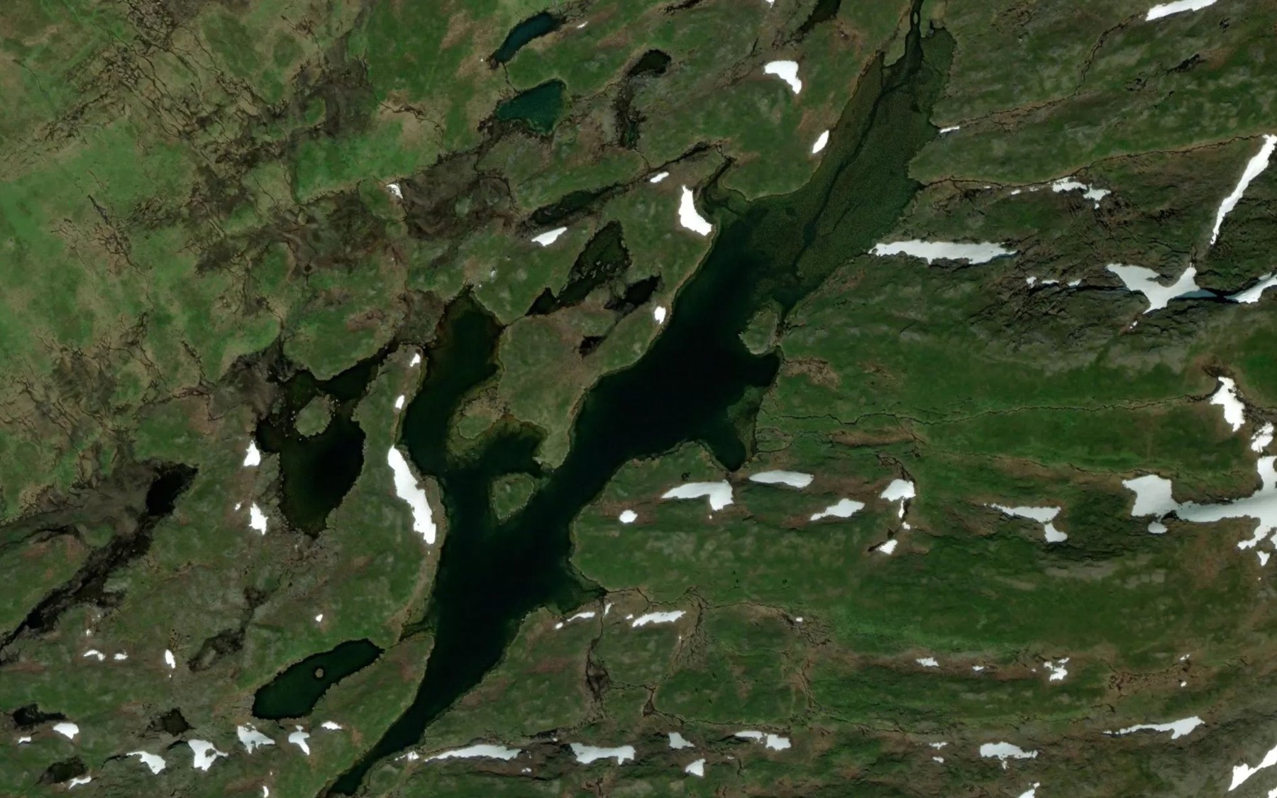 Satellite map of the Lomvatnet