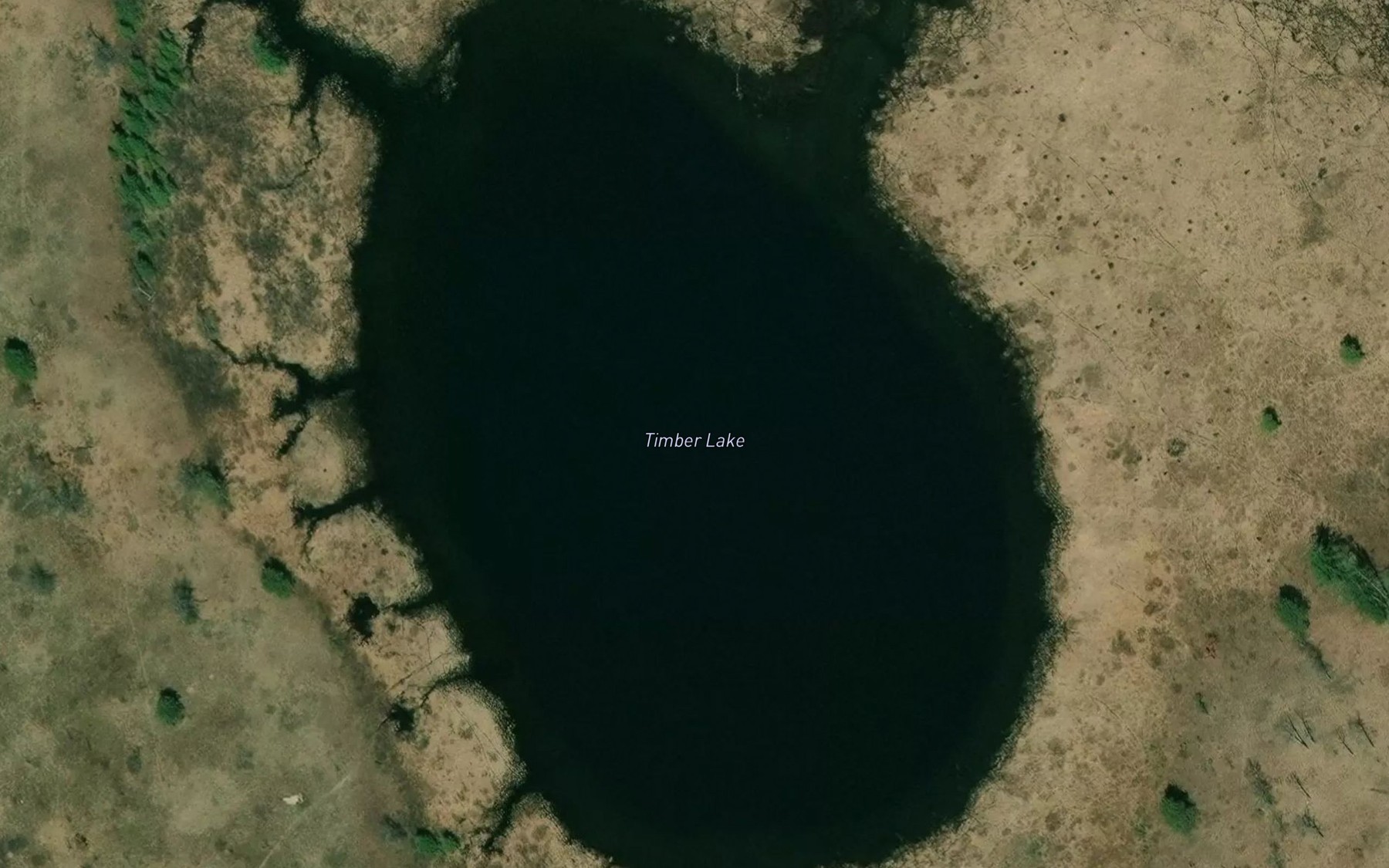 Satellite map of the Timber Lake