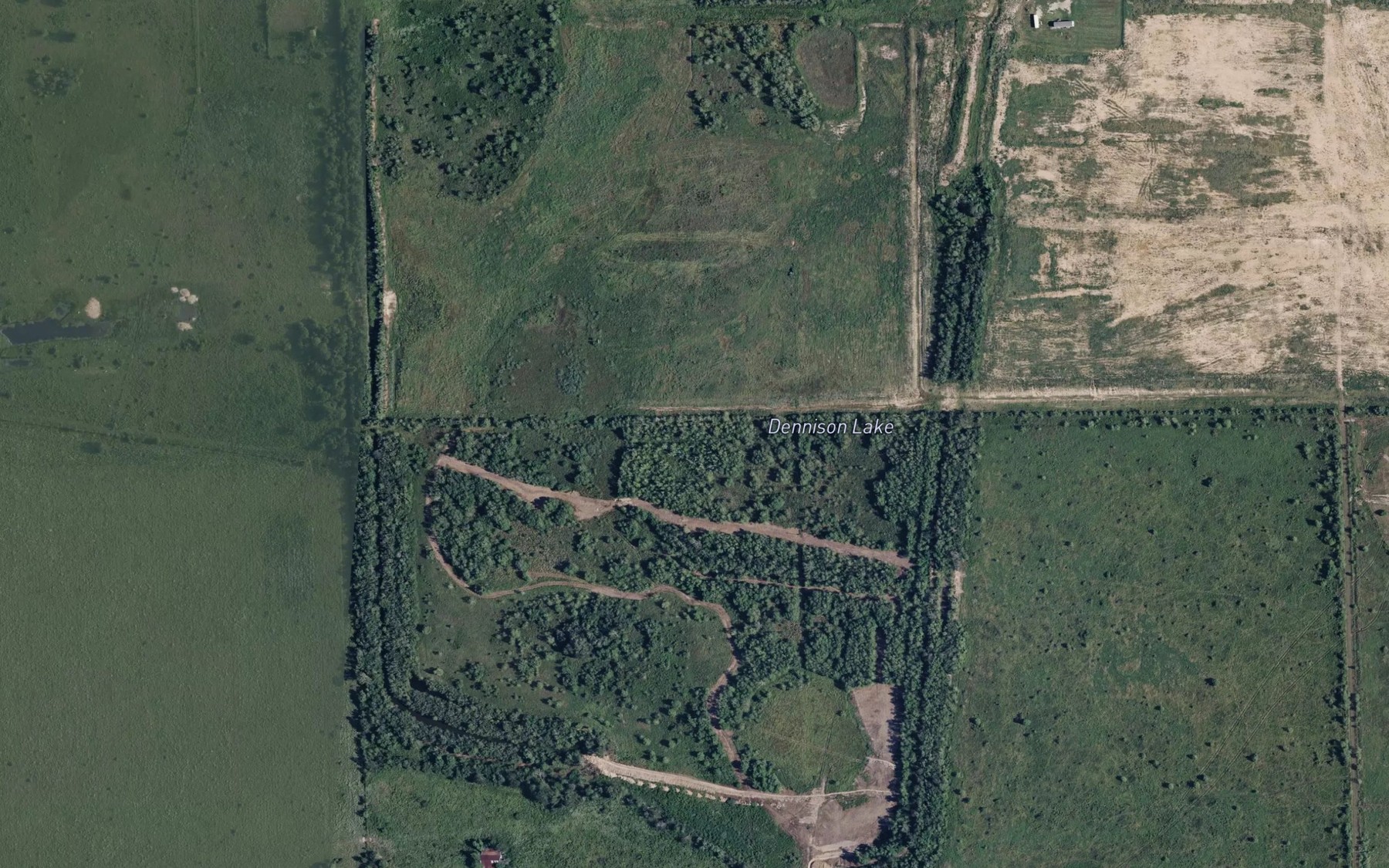Satellite map of the Dennison Lake
