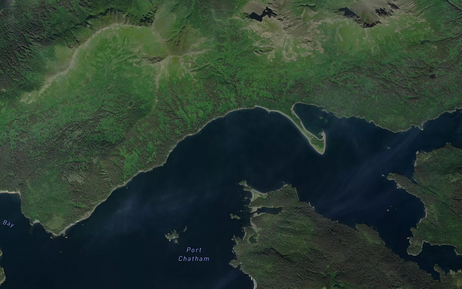 Satellite map of the Port Chatham