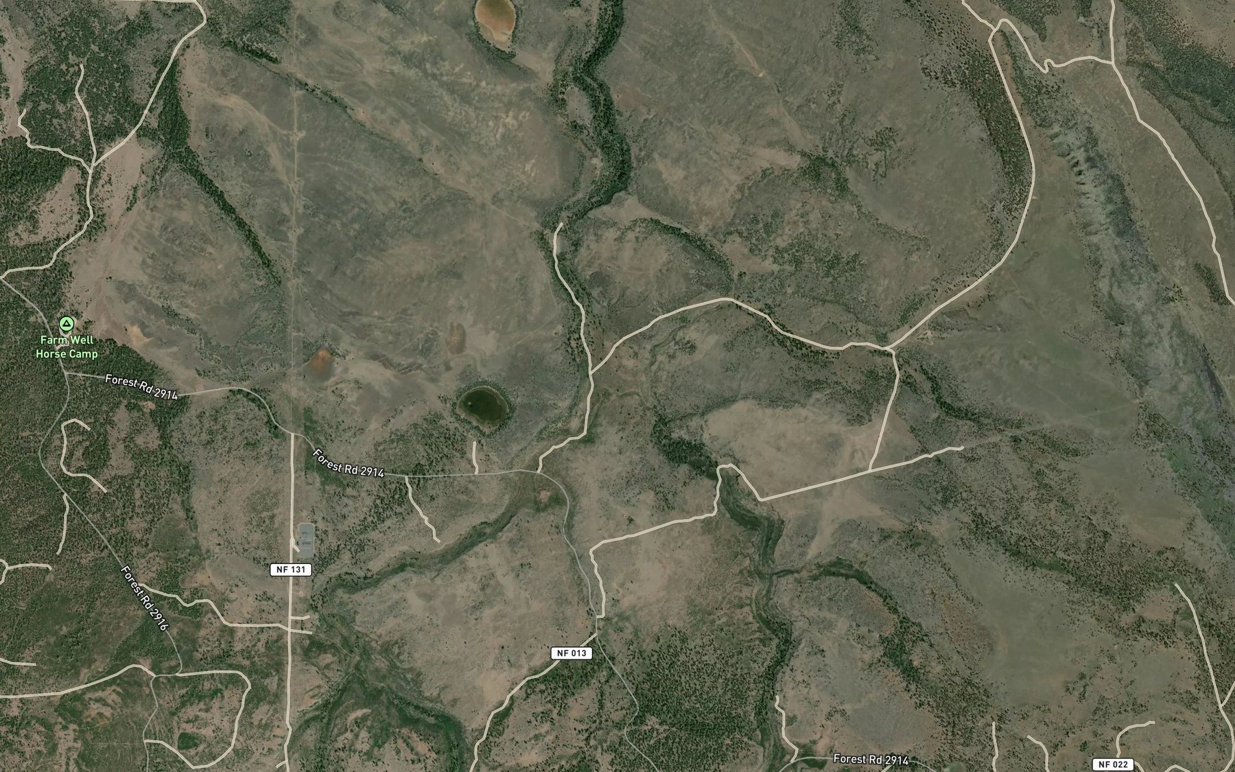 Satellite map of the East Duncan Creek