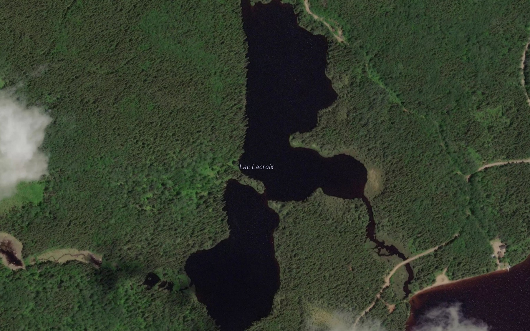 Satellite map of the Lac Lacroix