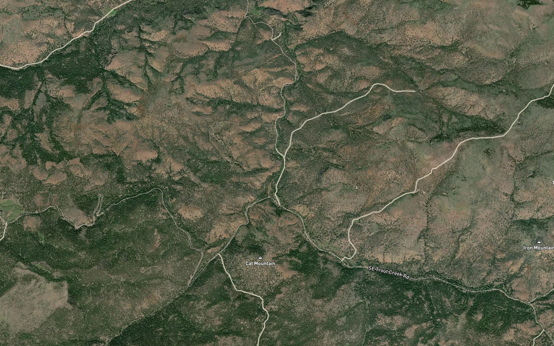 Satellite map of the Foley Creek