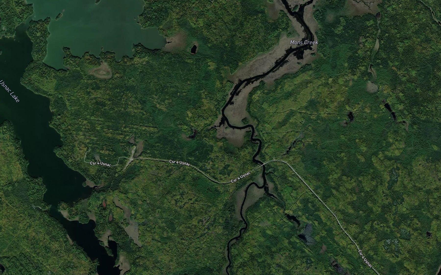 Satellite map of the Mons Creek