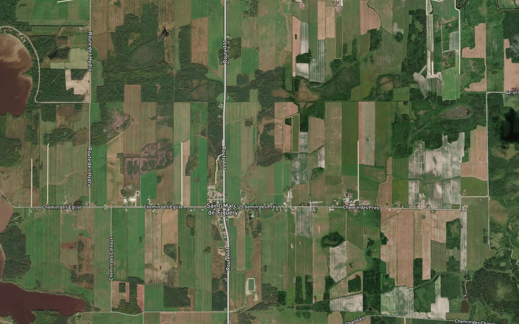 Satellite map of the Ruisseau Dupuis