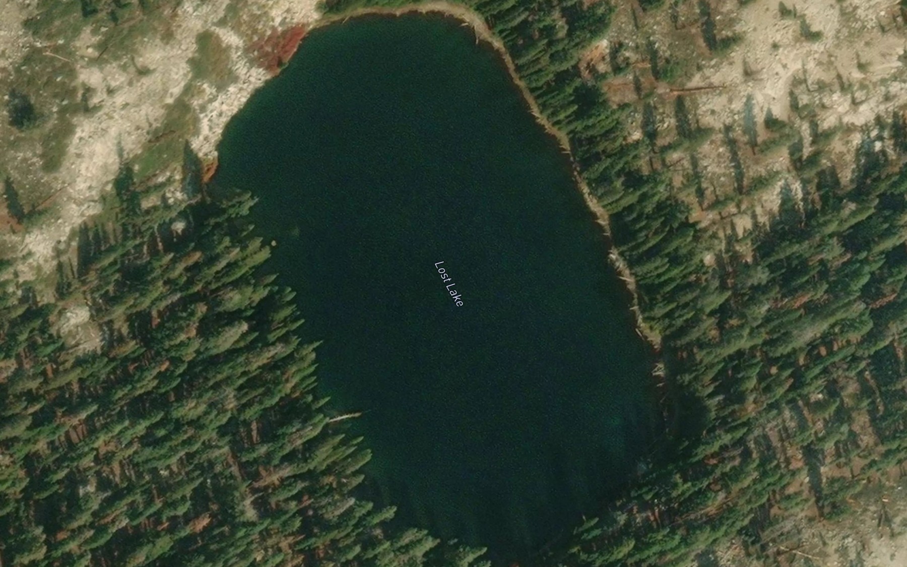 Satellite map of the Lost Lake