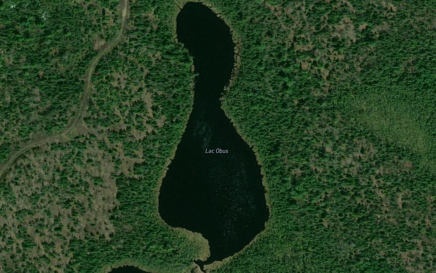 Satellite map of the Lac Obus
