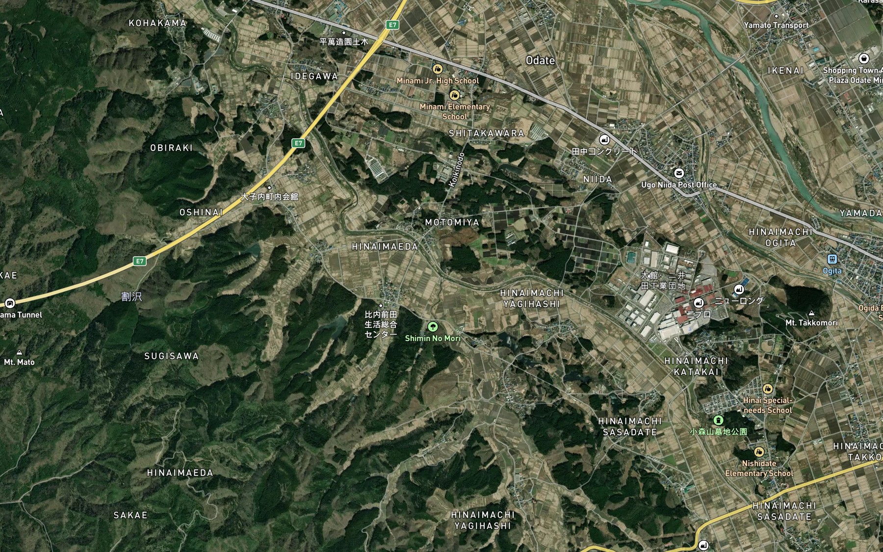 Satellite map of the Itado Gawa