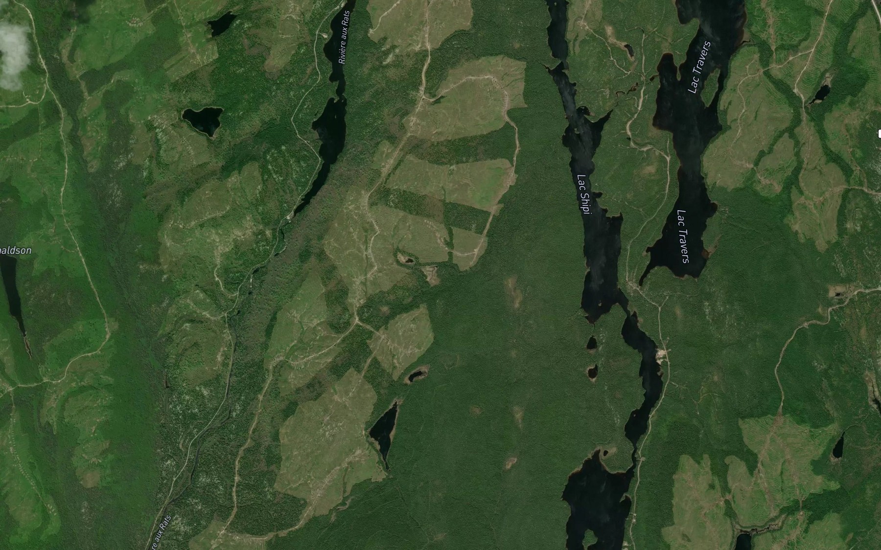 Satellite map of the Lac Hugo