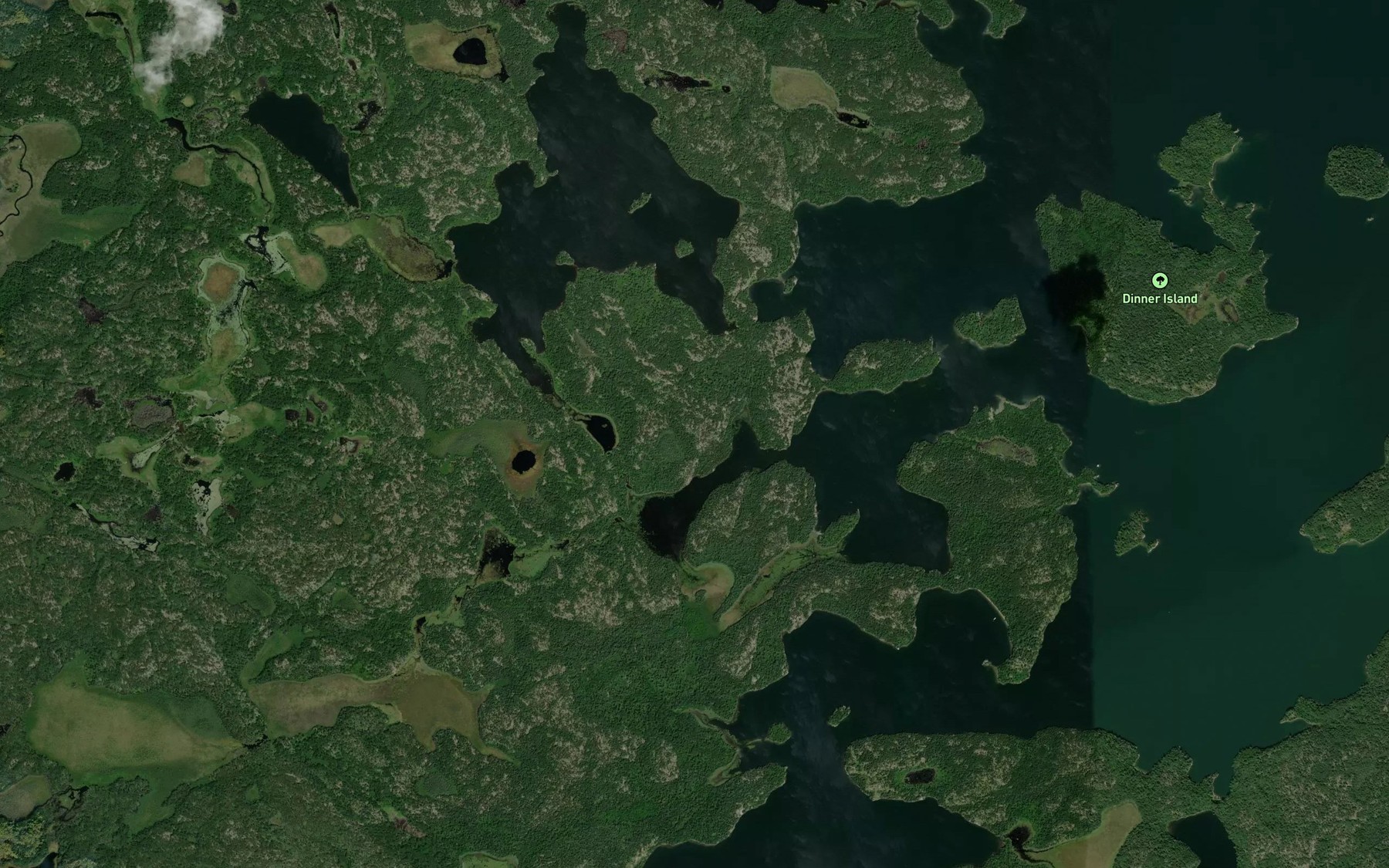 Satellite map of the Wake Creek