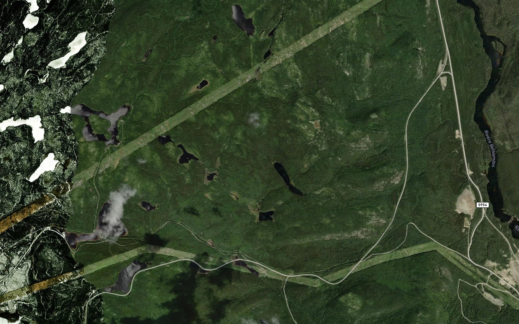 Satellite map of the Lacs Goyette