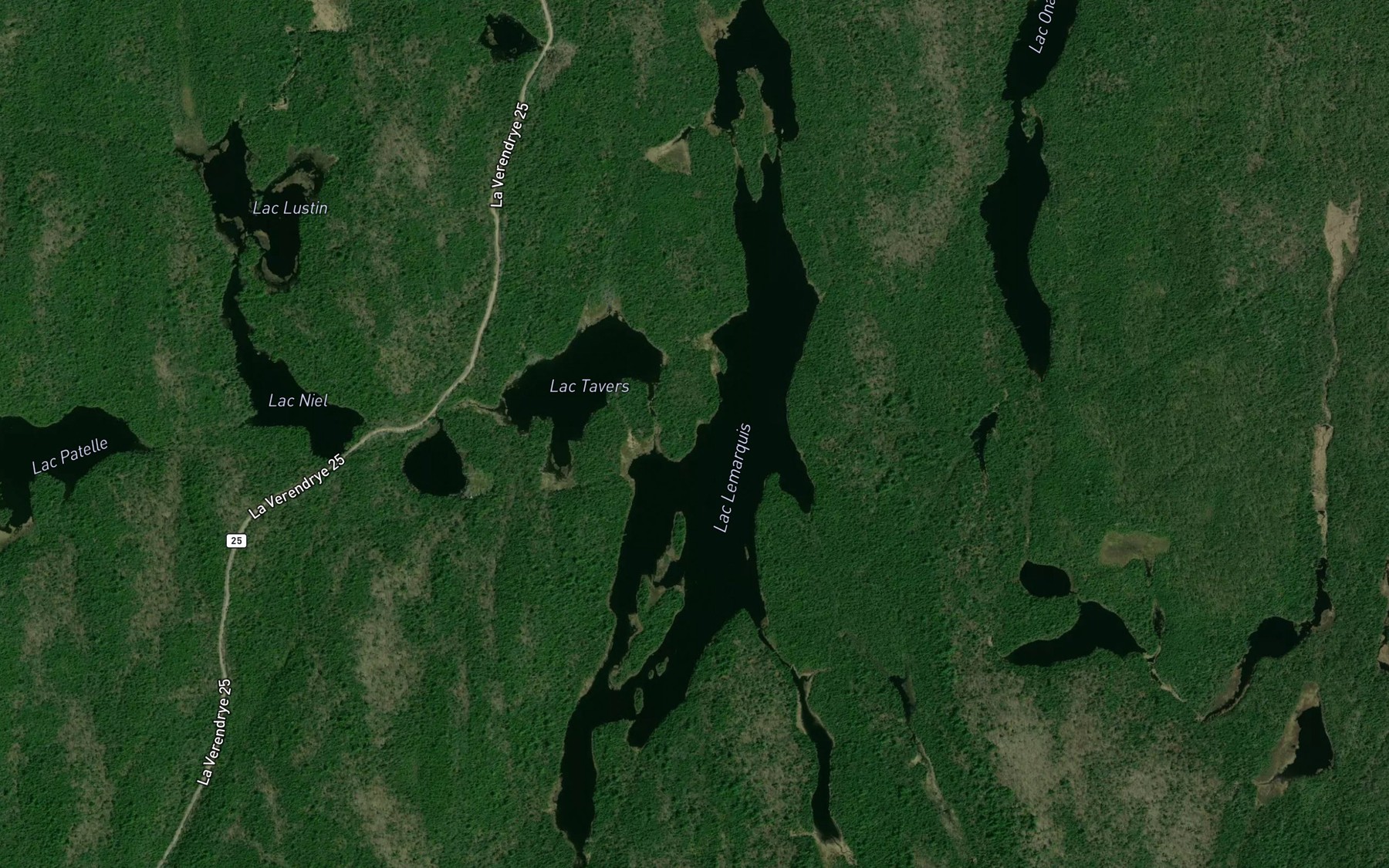 Satellite map of the Lac Lemarquis