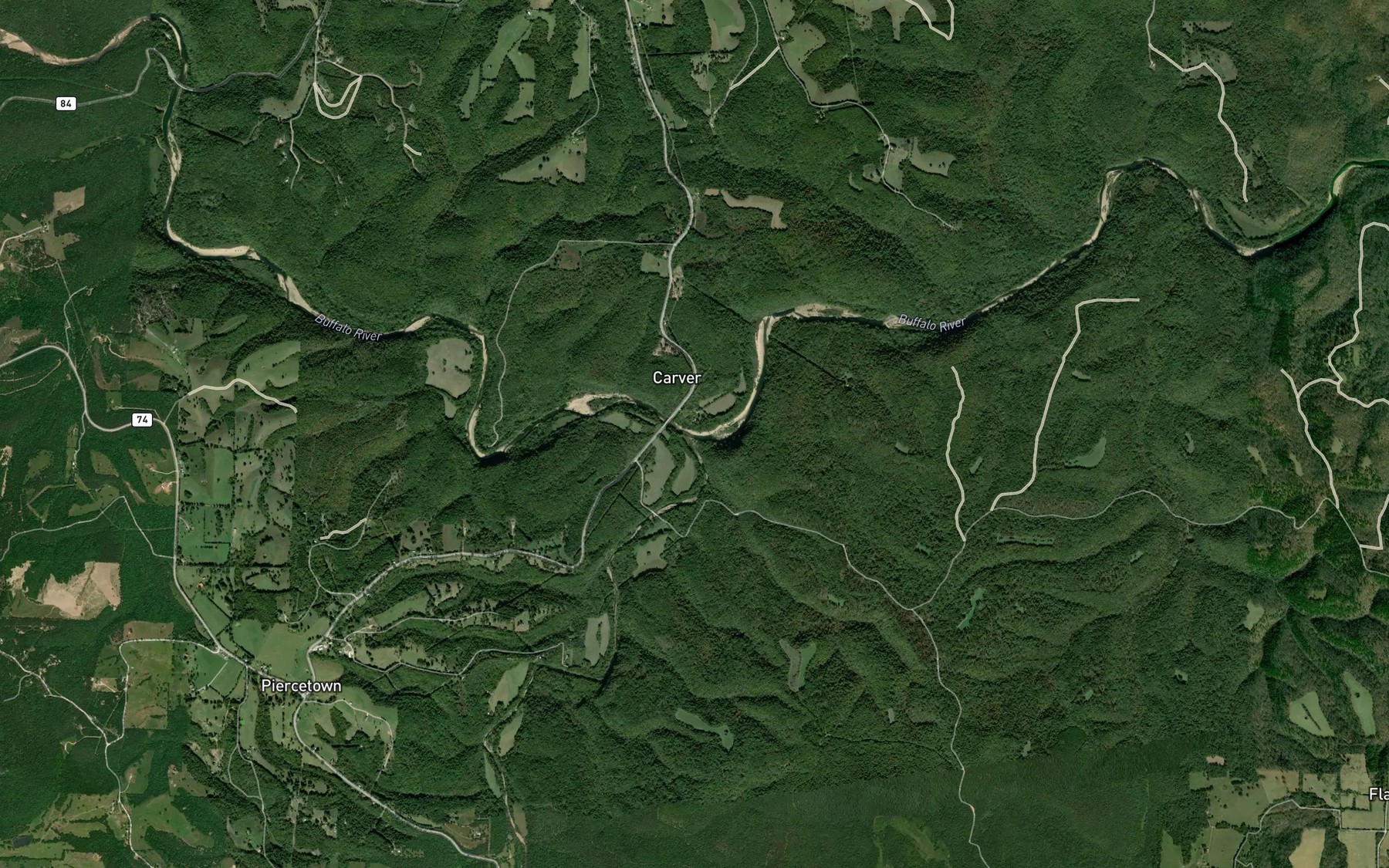 Satellite map of the Big Creek
