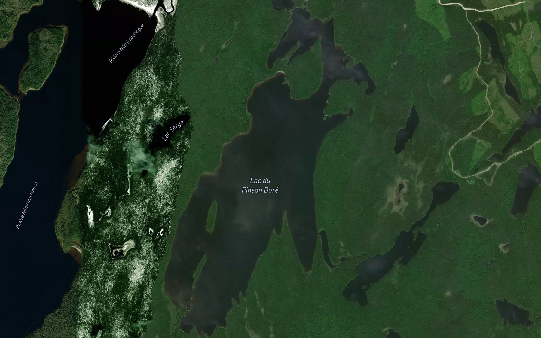 Satellite map of the Lac du Pinson Dore