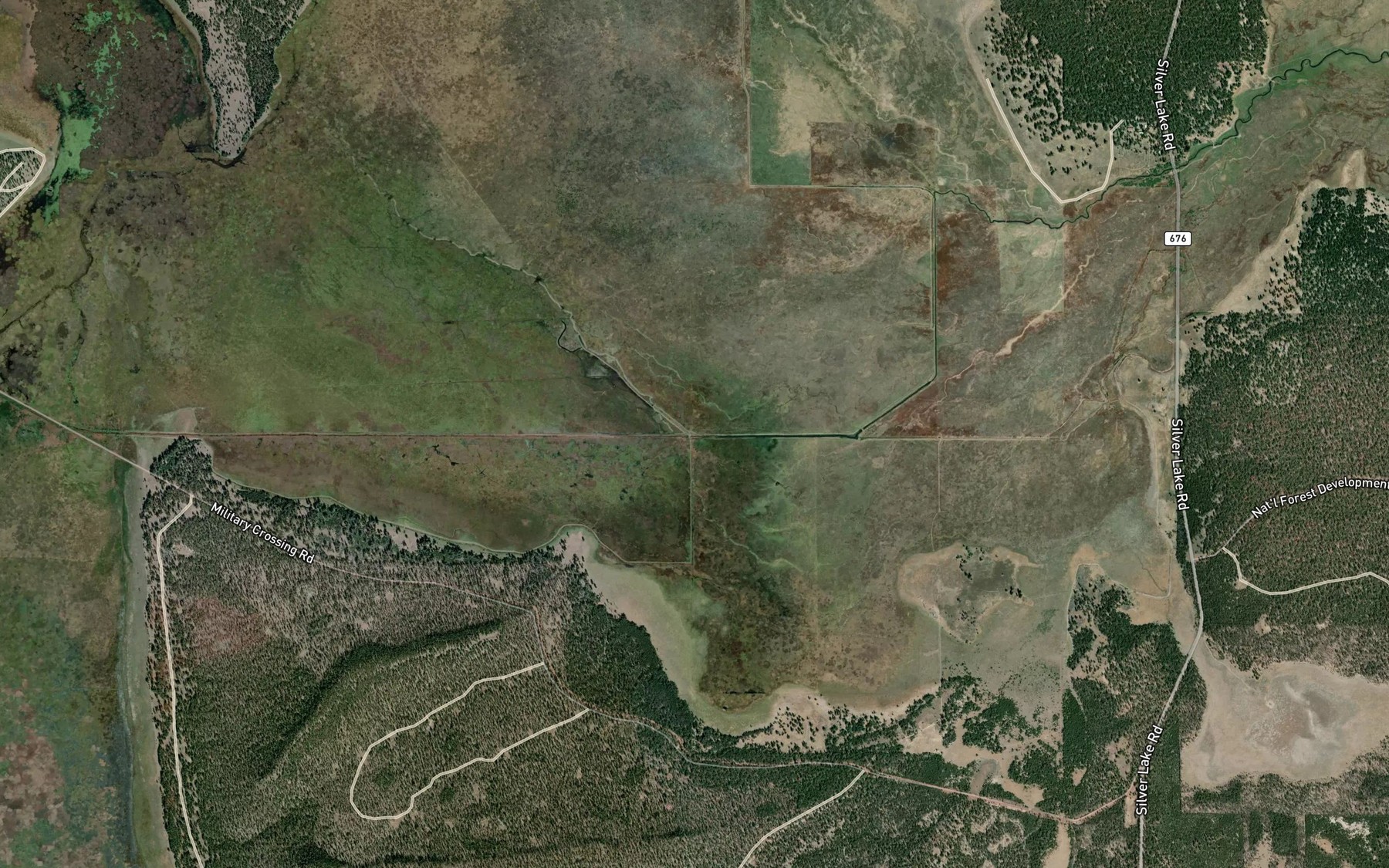 Satellite map of the Kittredge Canal