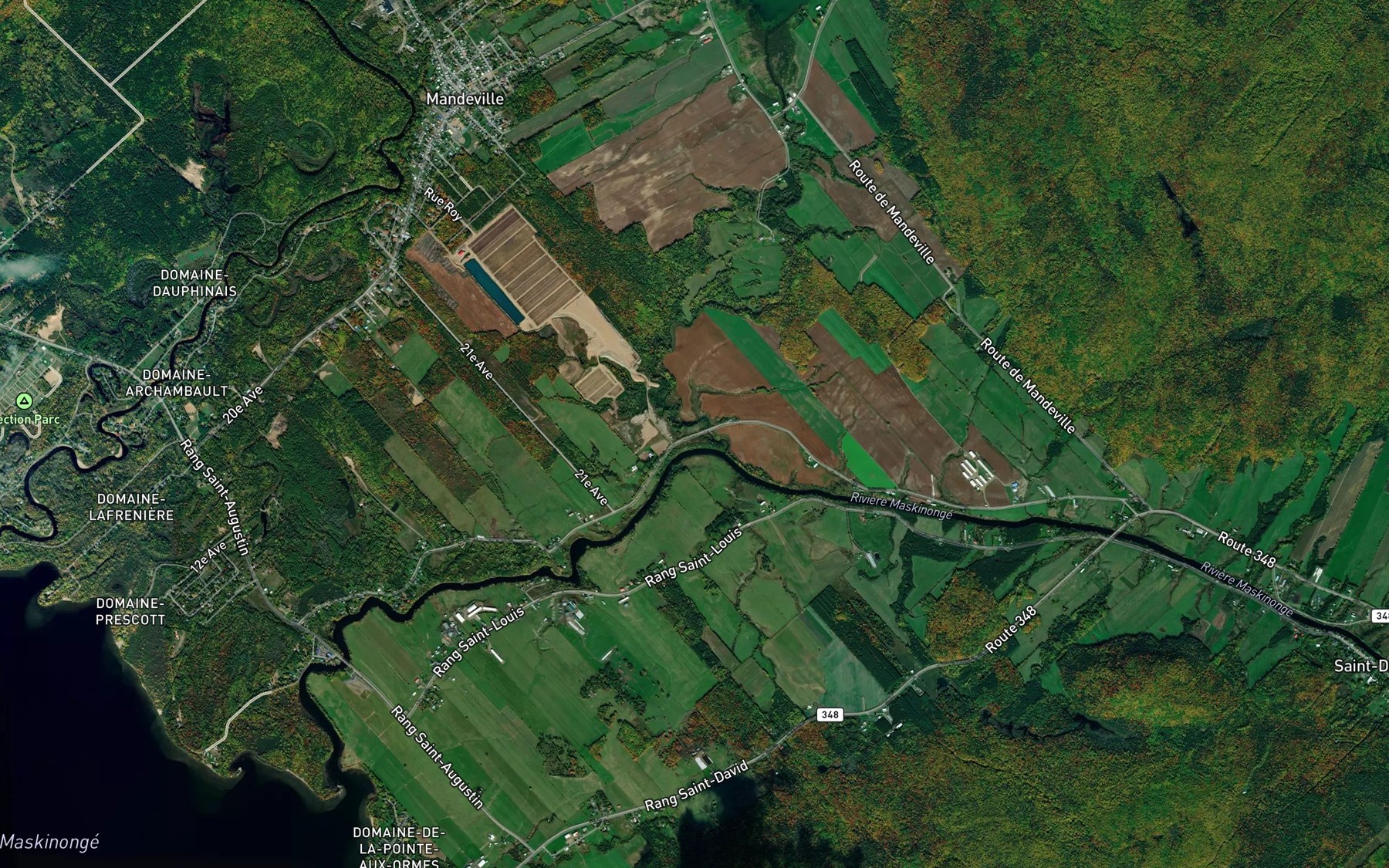 Satellite map of the Ruisseau Paquette