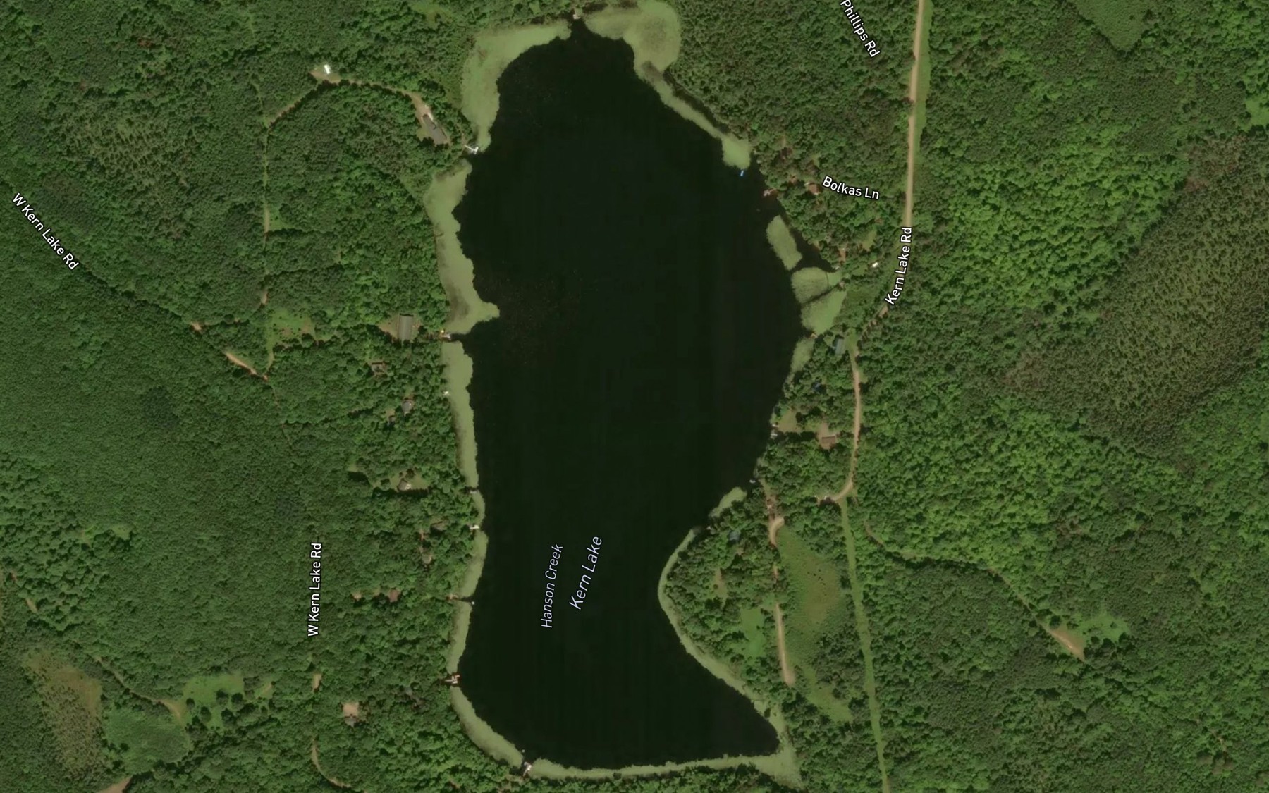 Satellite map of the Kern Lake