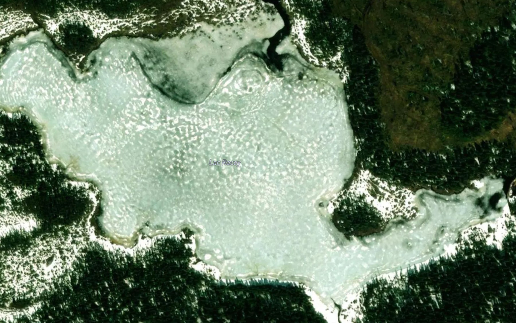Satellite map of the Lac Racey