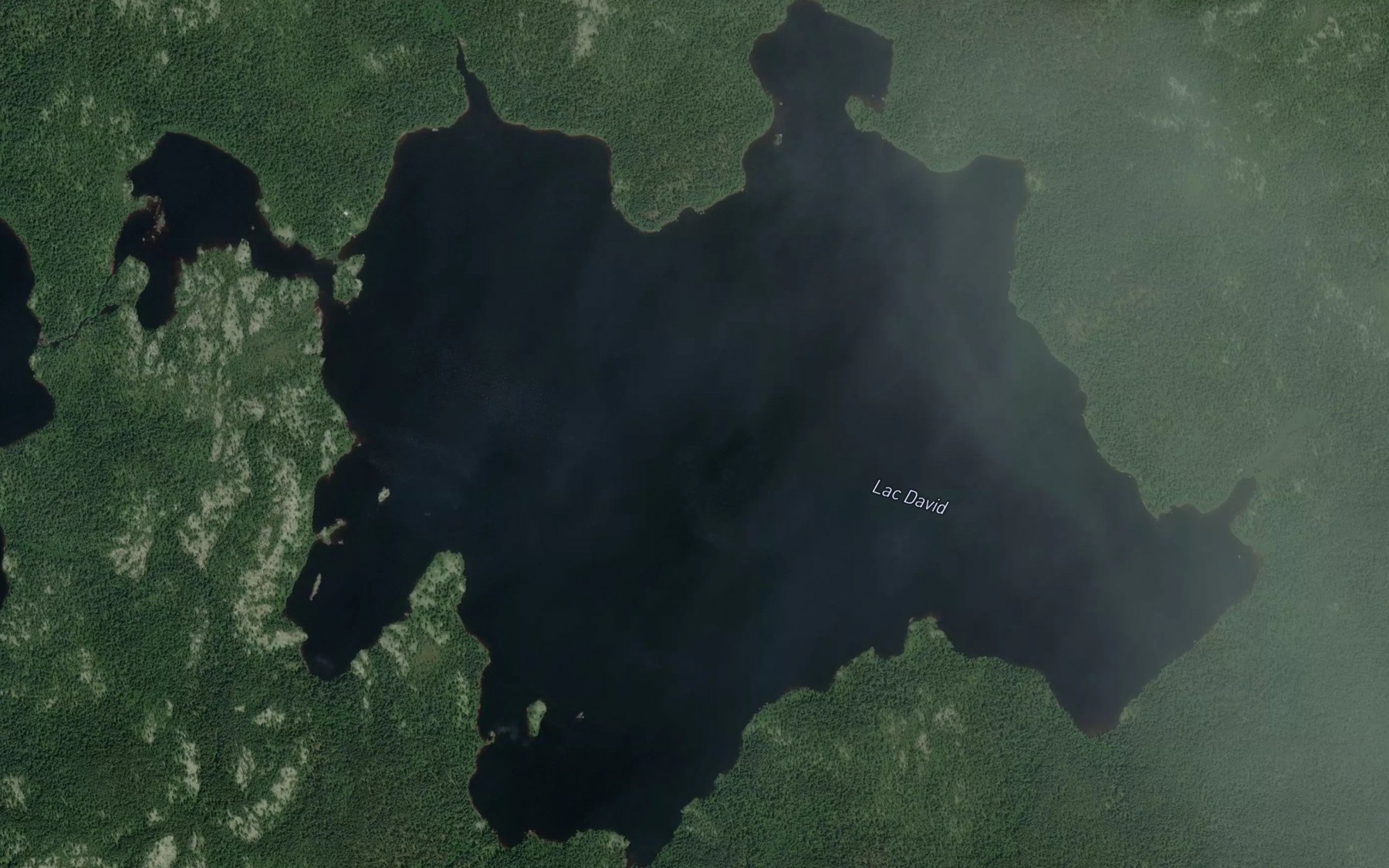 Satellite map of the Lac David