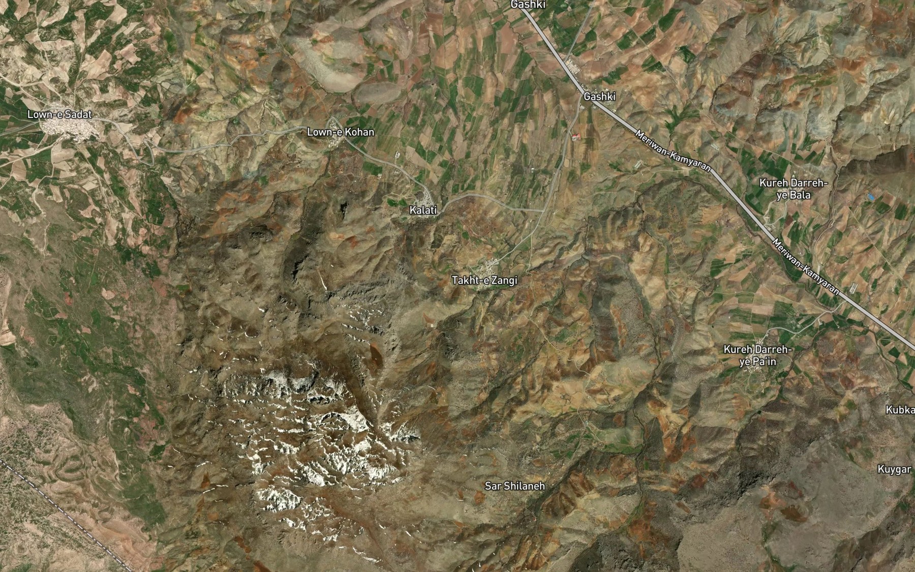 Satellite map of the Cheshmeh-ye Jamshirbeg