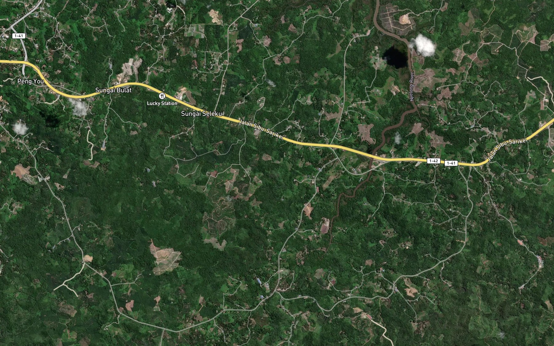 Satellite map of the Sungai Baron