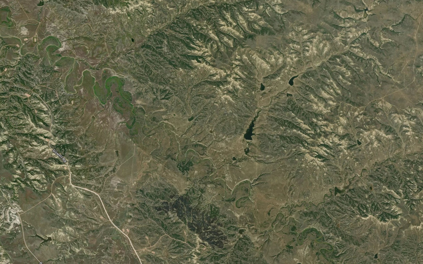 Satellite map of the Forks Reservoir