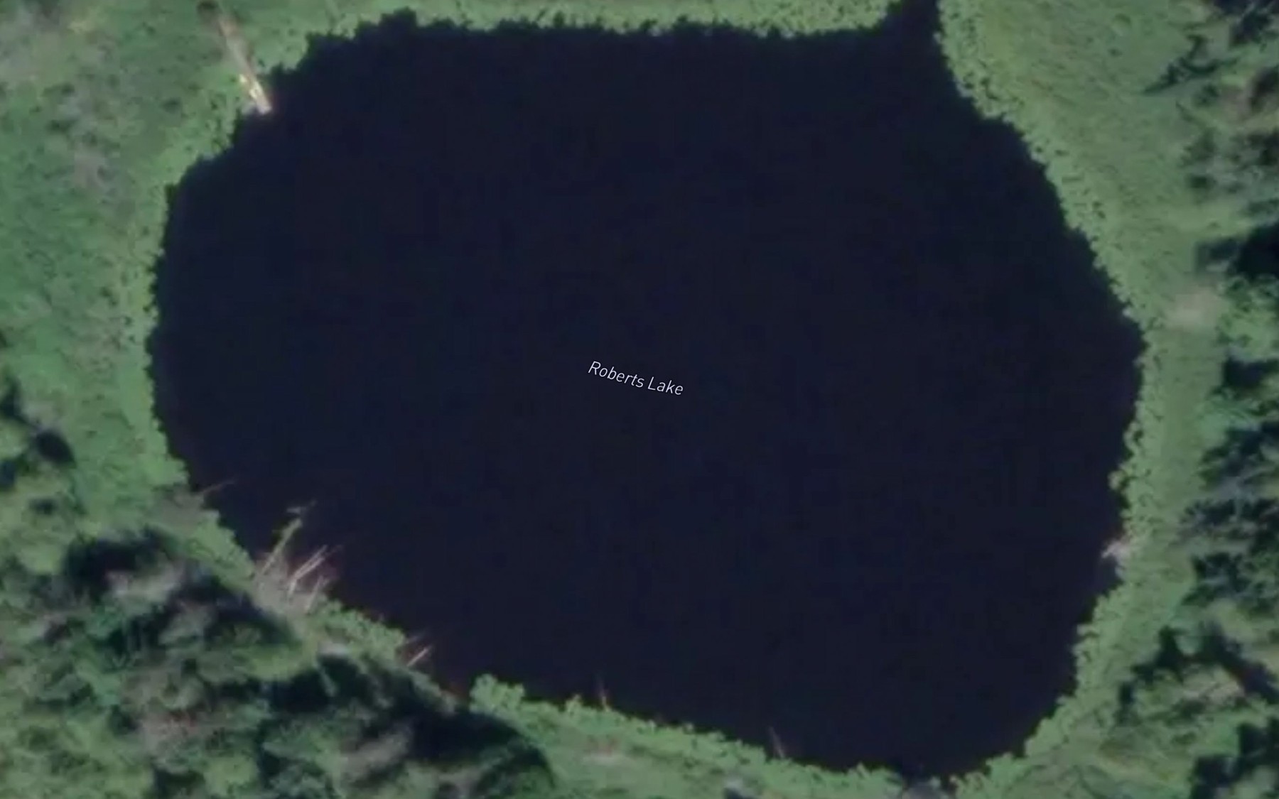 Satellite map of the Roberts Lake