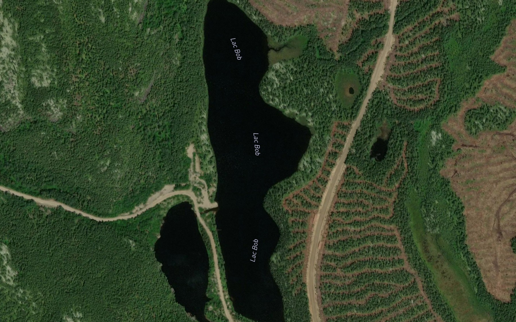 Satellite map of the Lac Bob