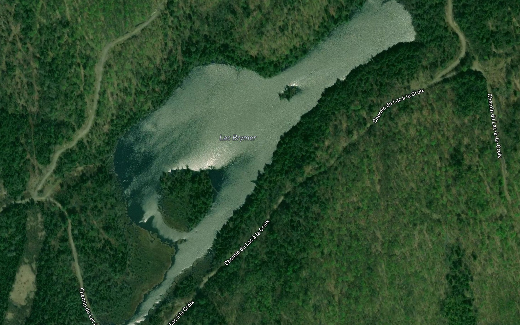 Satellite map of the Lac Brymer