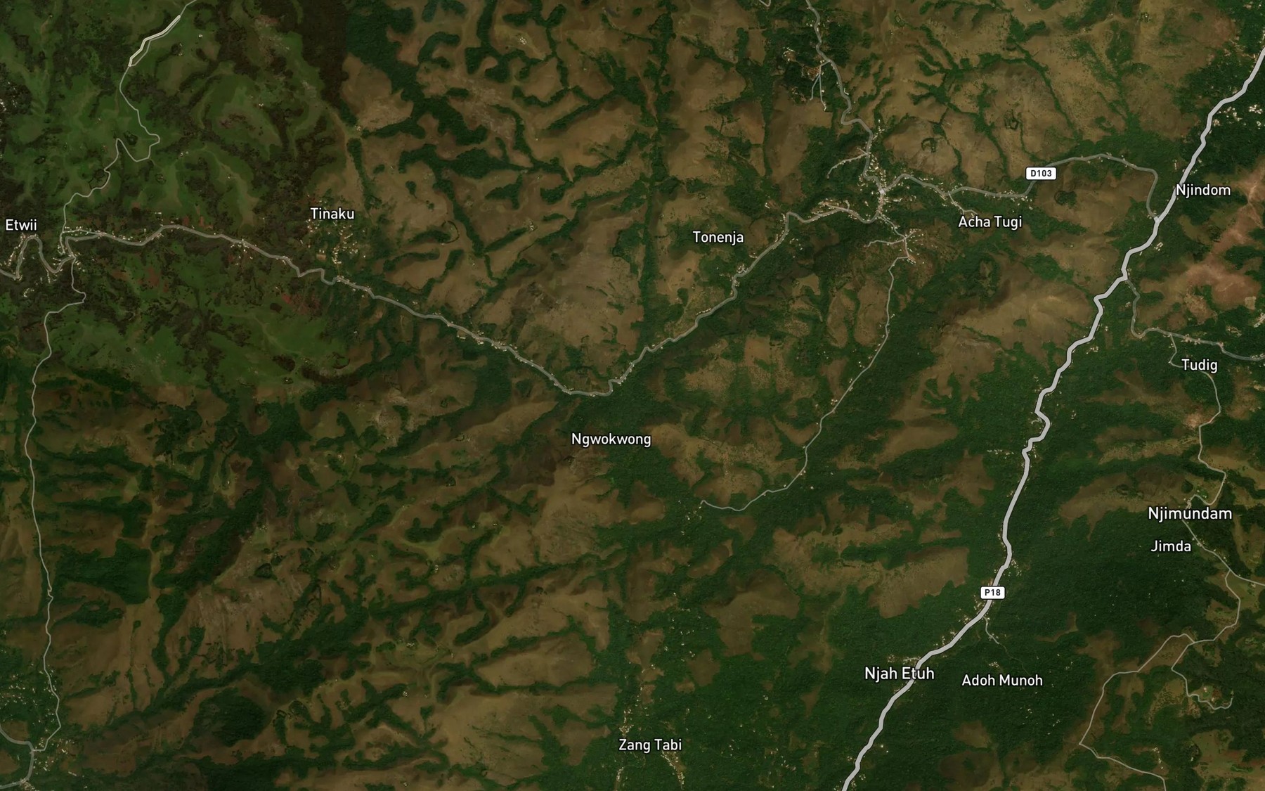 Satellite map of the Kwimomwe