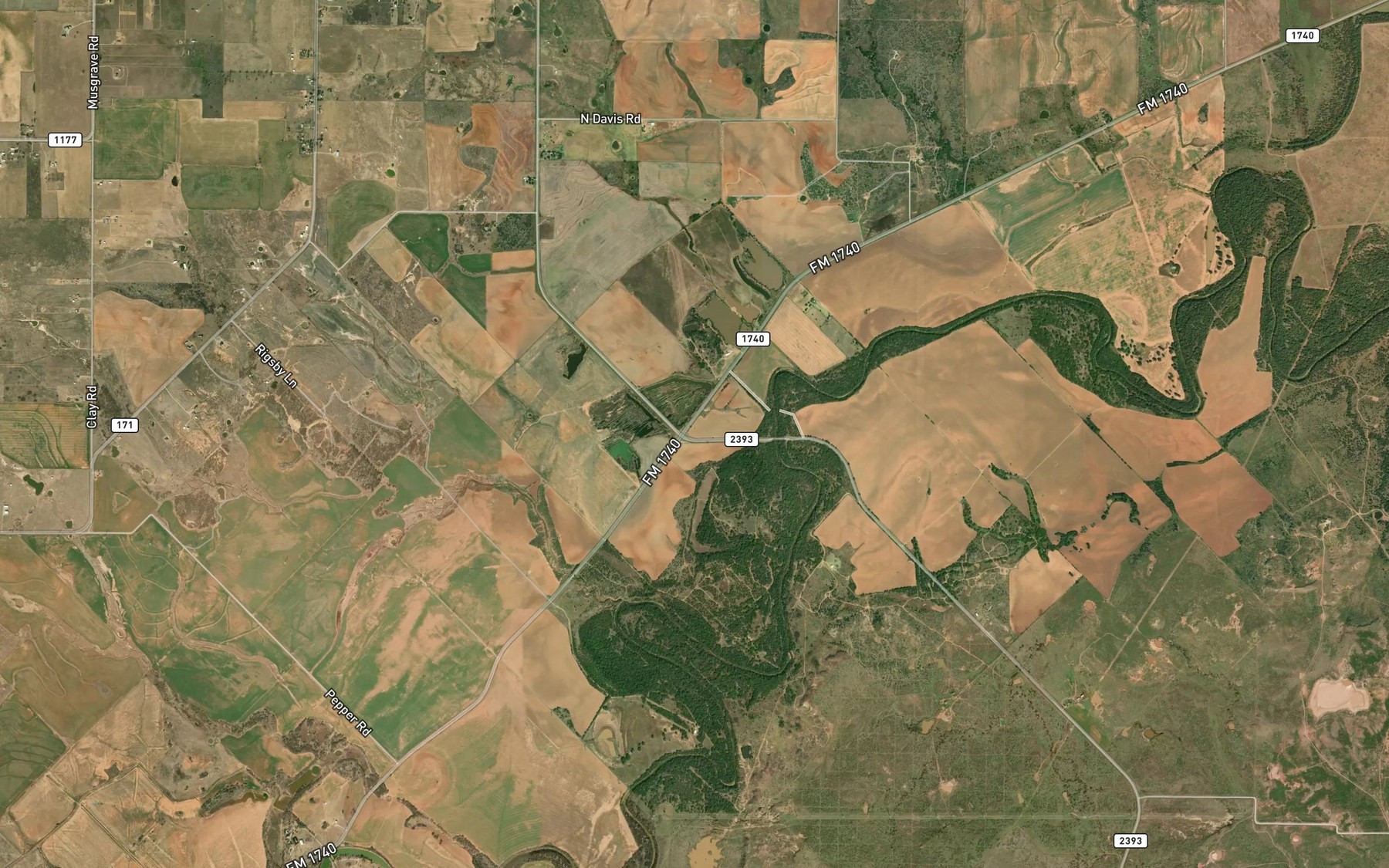 Satellite map of the Gifford-Hill Lake