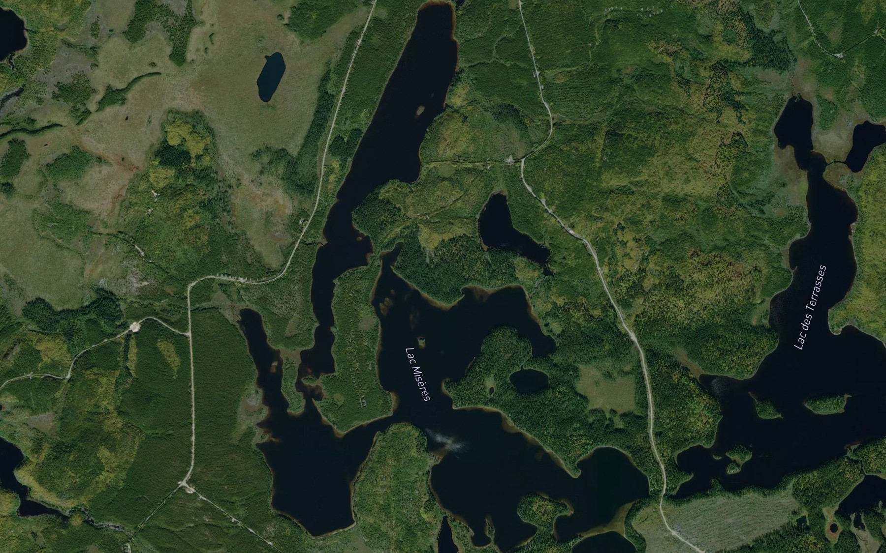 Satellite map of the Lac Miseres