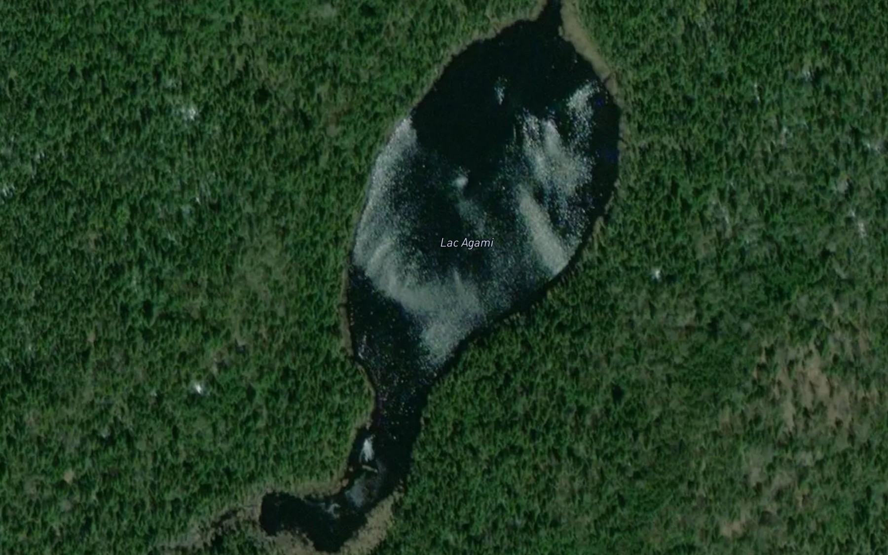 Satellite map of the Lac Agami