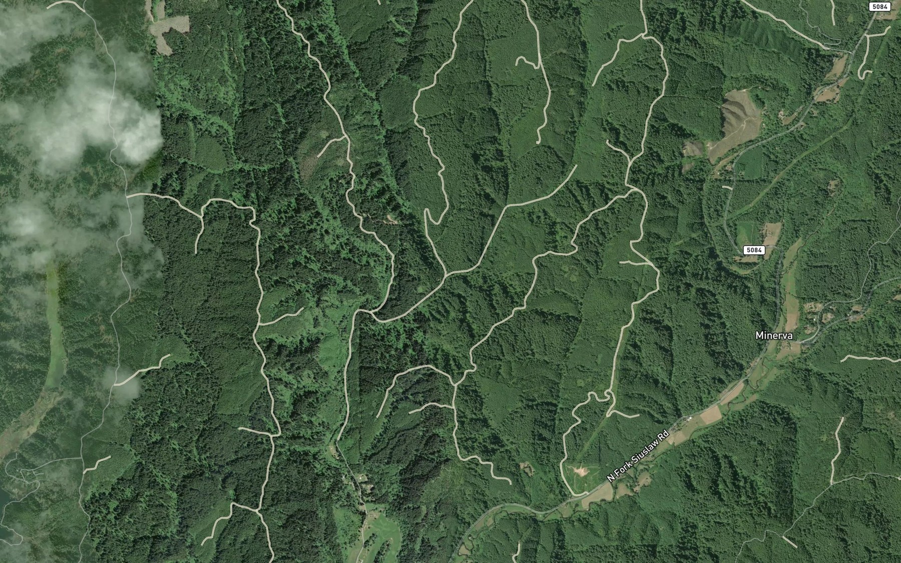 Satellite map of the Uncle Creek