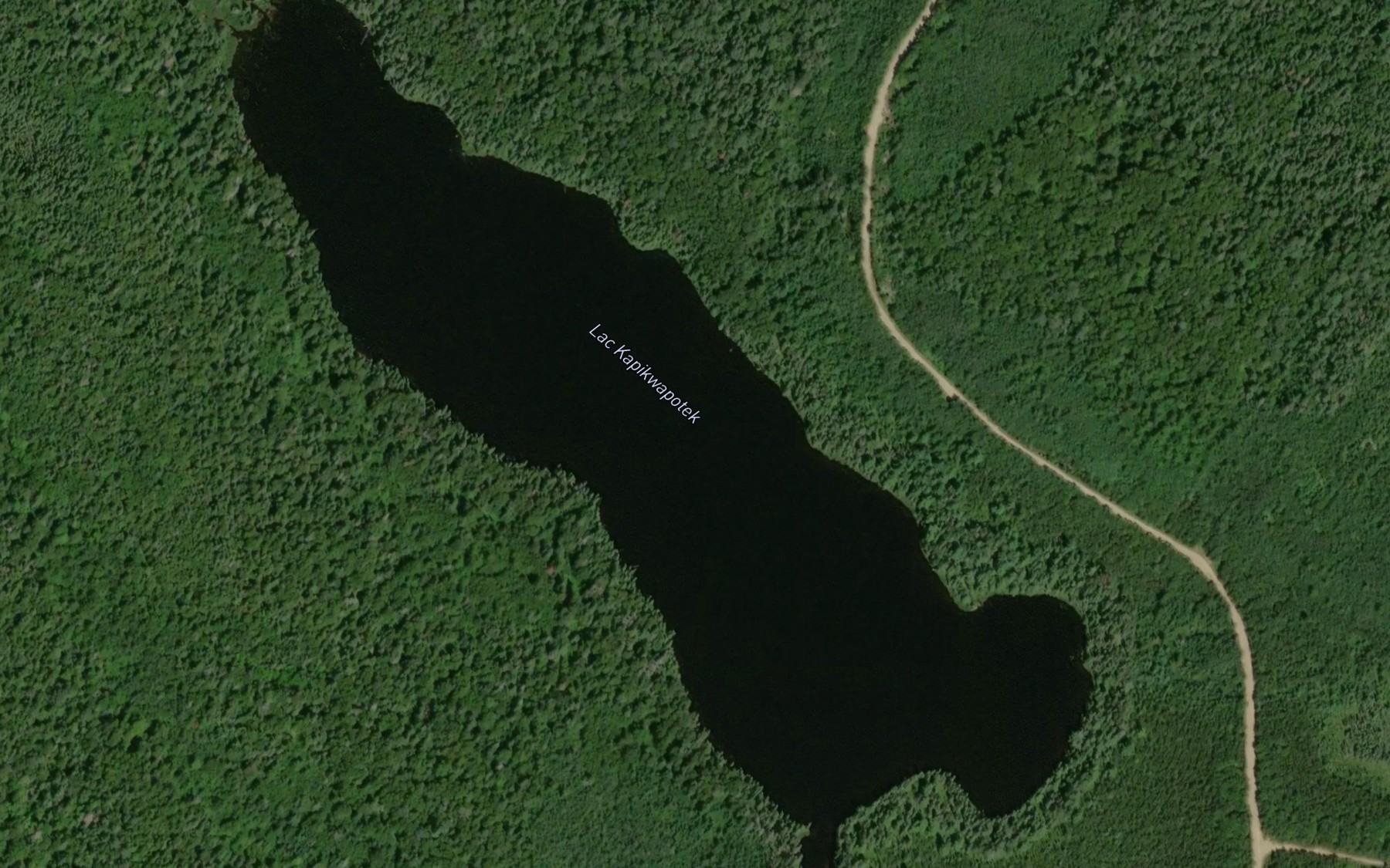 Satellite map of the Lac Kapikwapotek