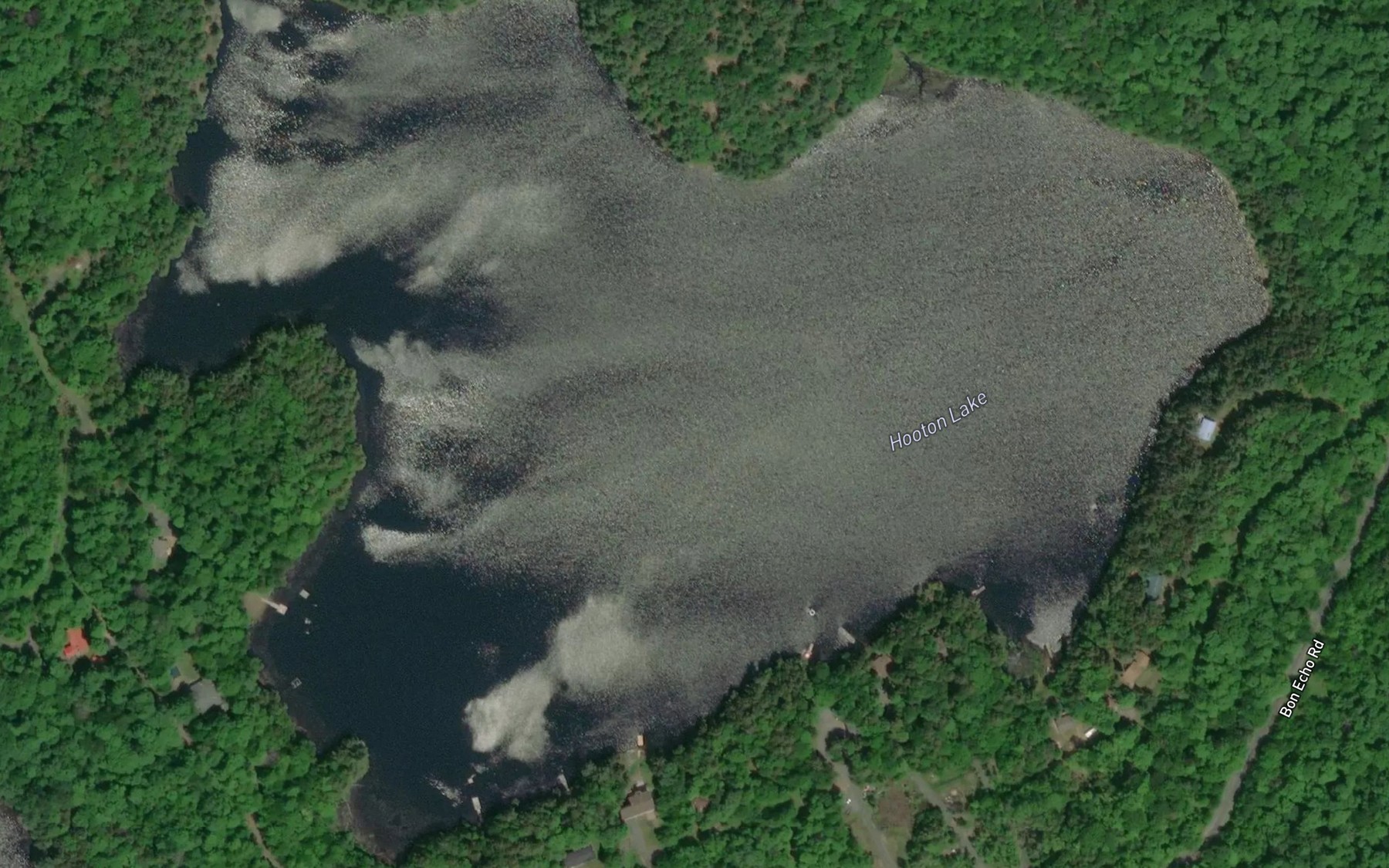 Satellite map of the Hooton Lake