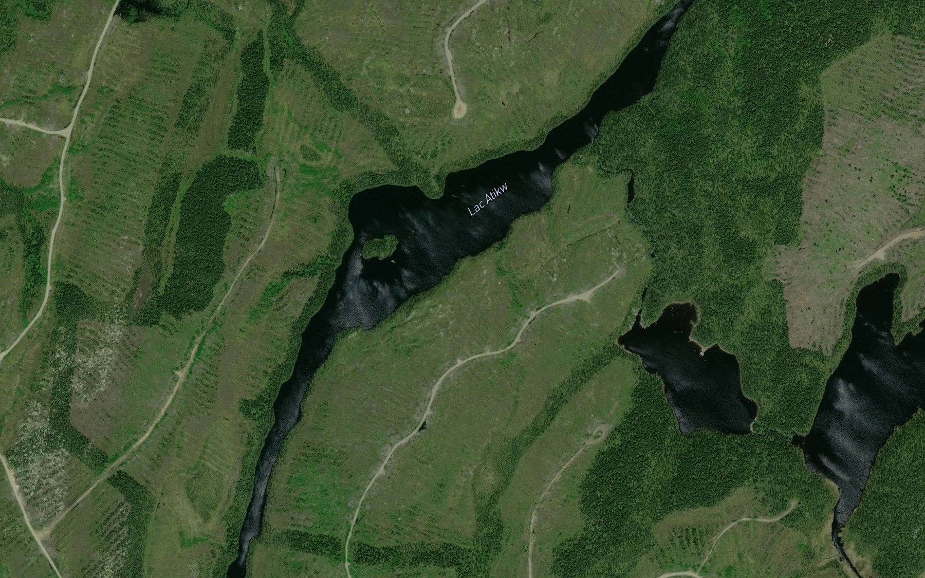 Satellite map of the Lac Atikw