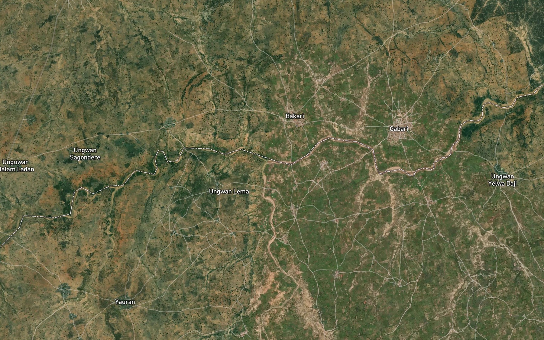 Satellite map of the River Kurfi