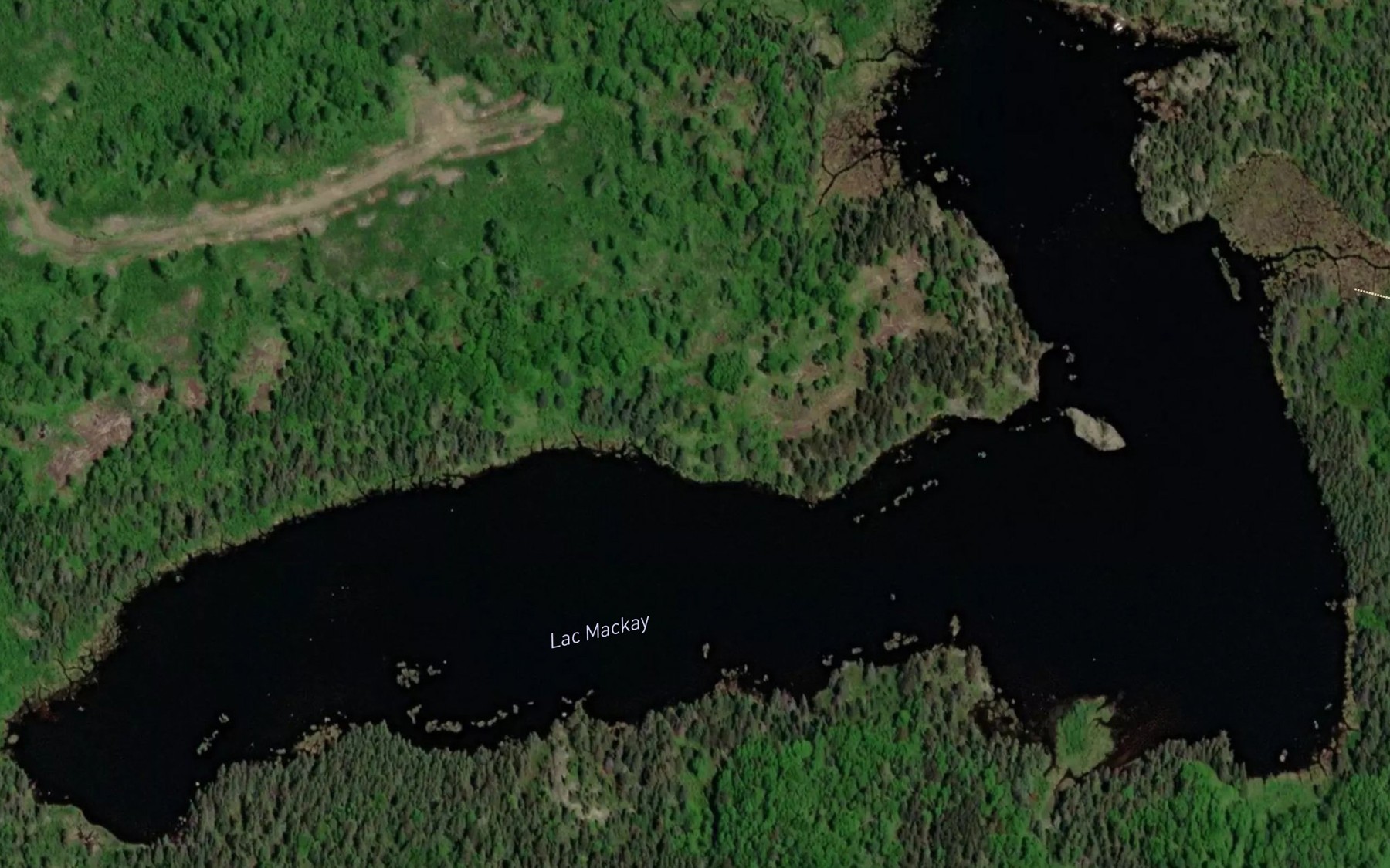 Satellite map of the Lac Mackay