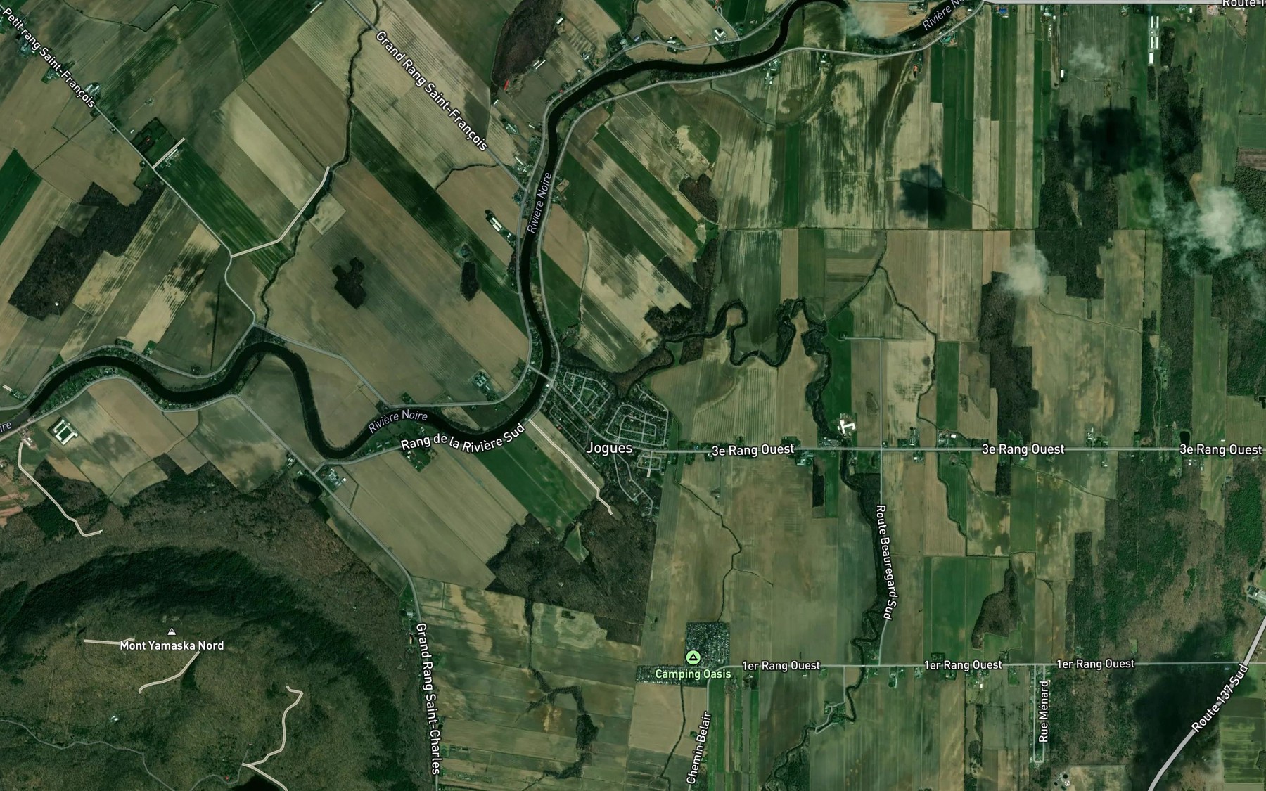 Satellite map of the Ruisseau Bernier-Vincelette