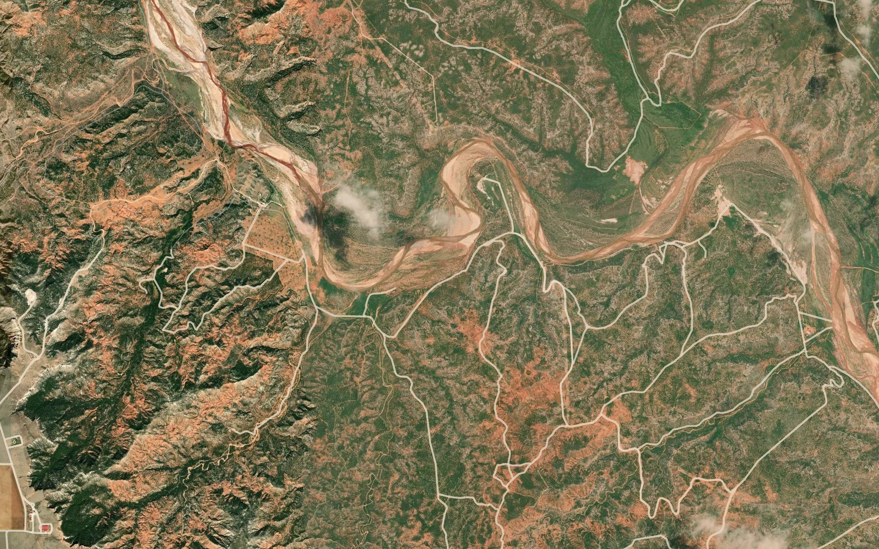 Satellite map of the Cedar Creek