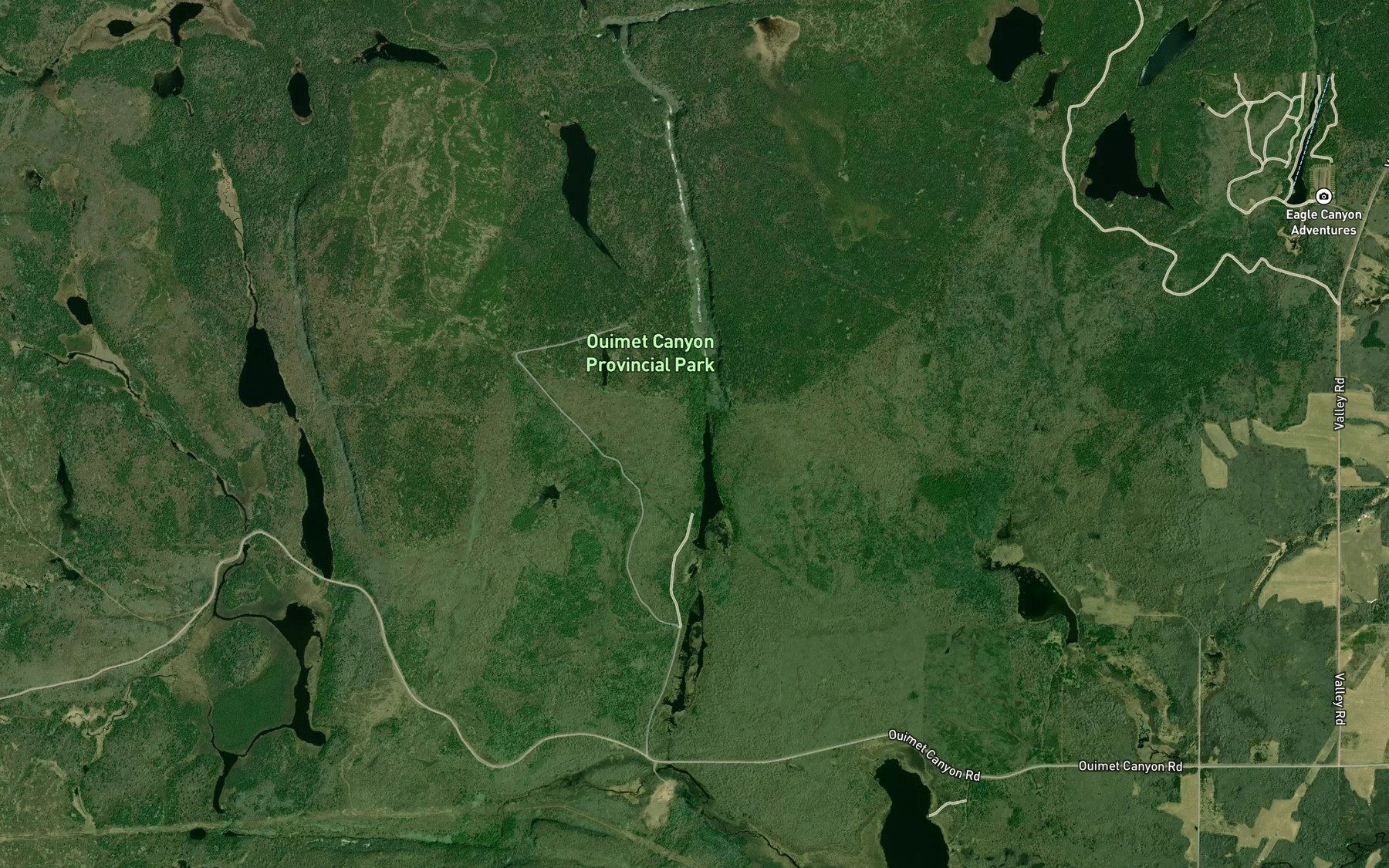 Satellite map of the Gulch Creek