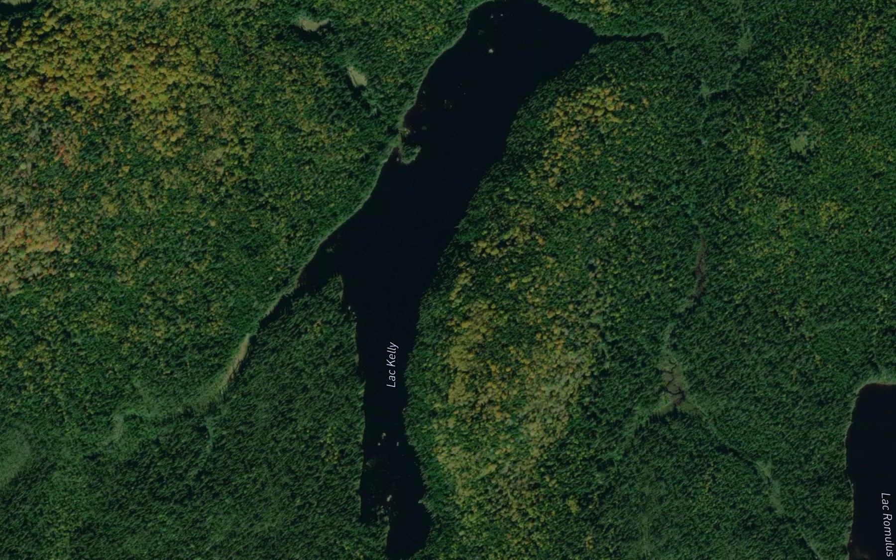 Satellite map of the Lac Kelly