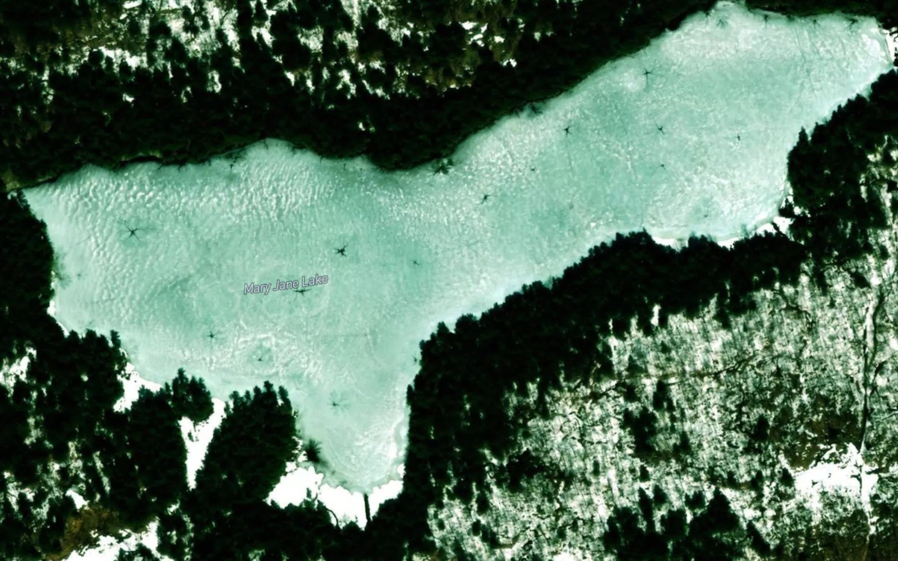 Satellite map of the Mary Jane Lake