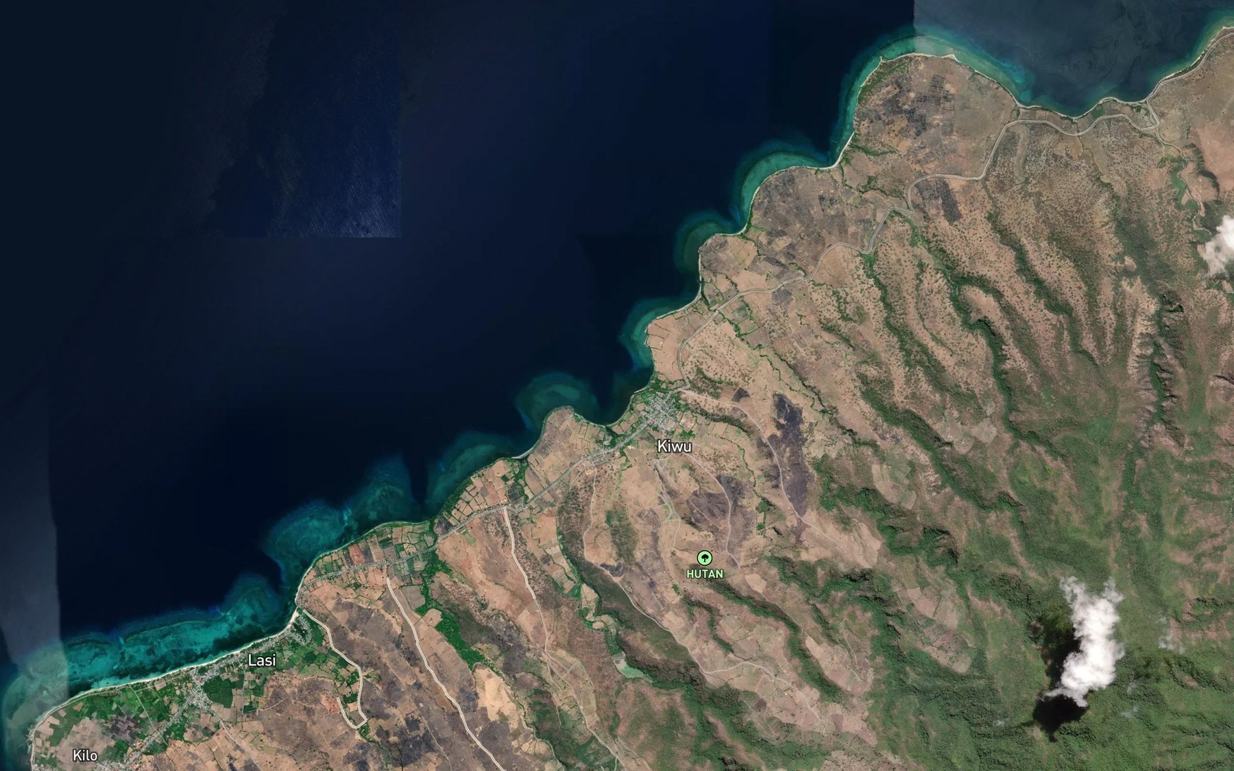 Satellite map of the Teluk Kiwu