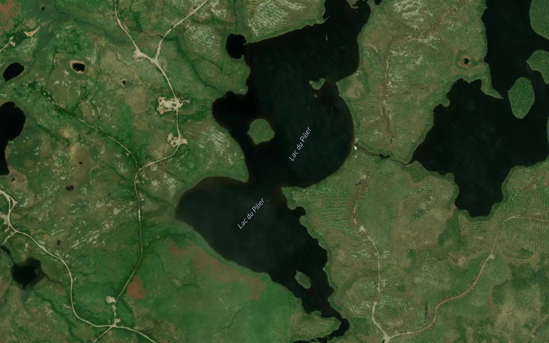 Satellite map of the Lac du Pilier