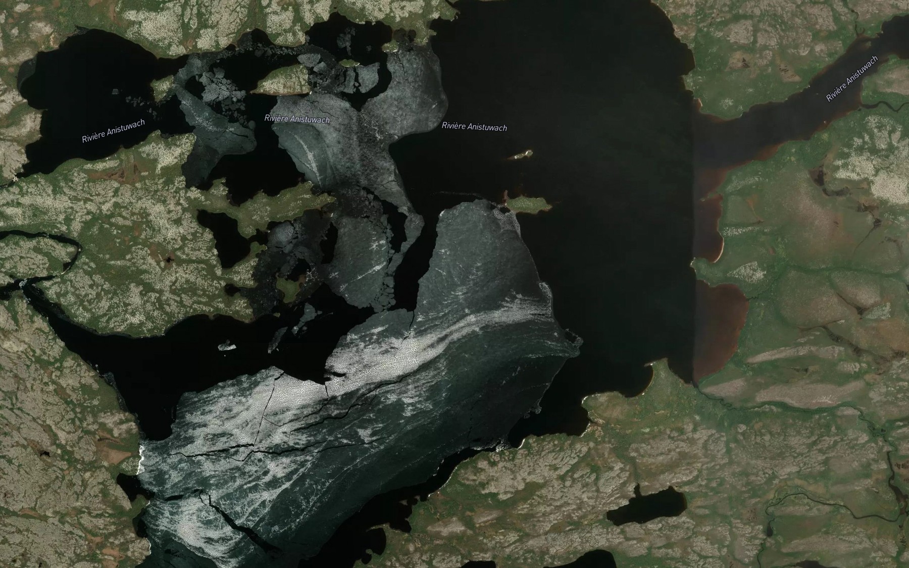 Satellite map of the Lac Pistinikw