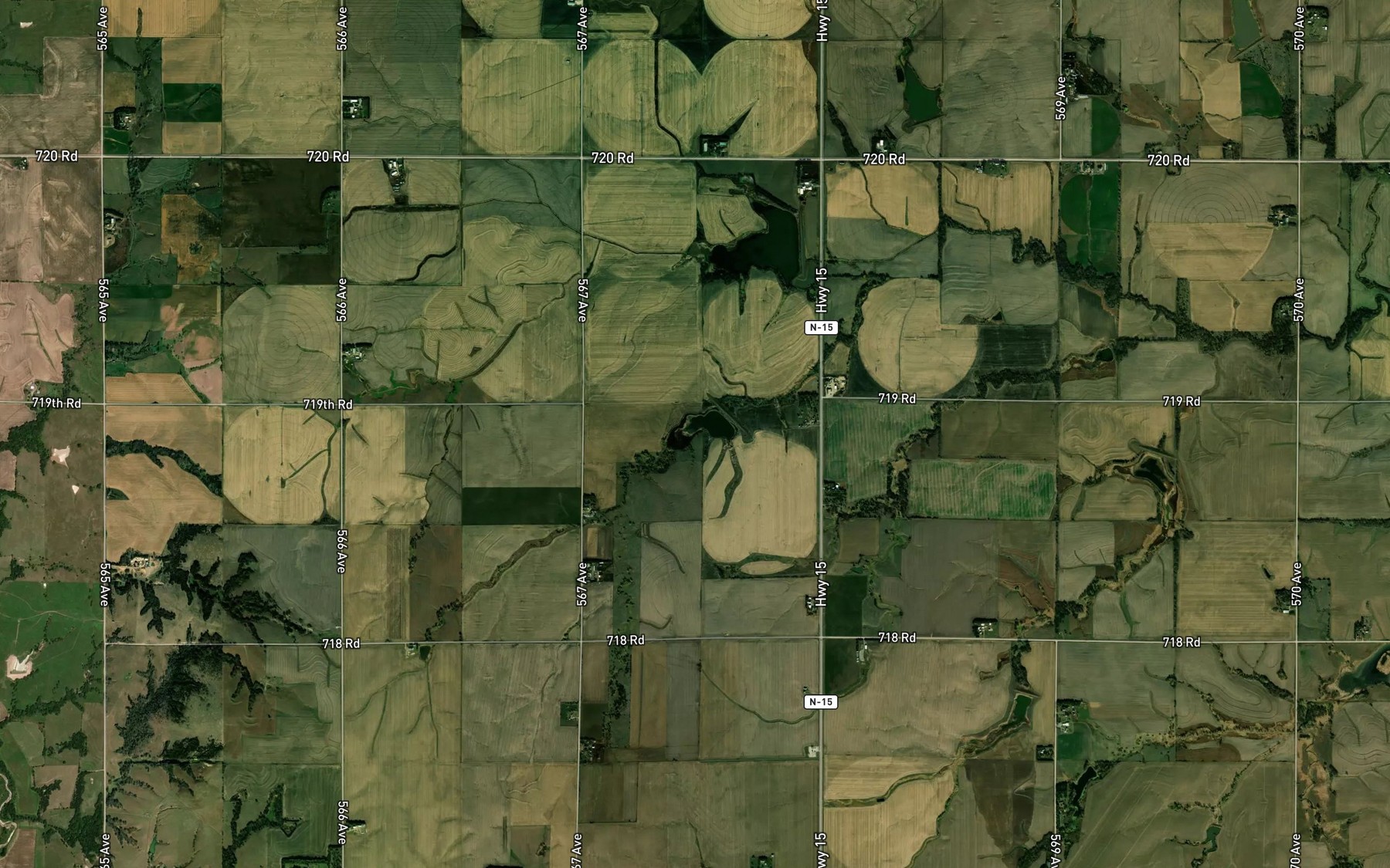 Satellite map of the Cub Creek Reservoir 17-B